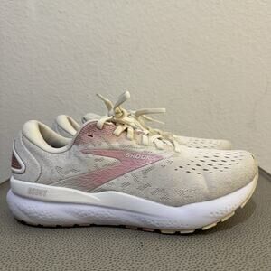 Brooks Ghost 16 Shoes Womens 8.5 Coconut Zephyr White Road Race Running Neutral